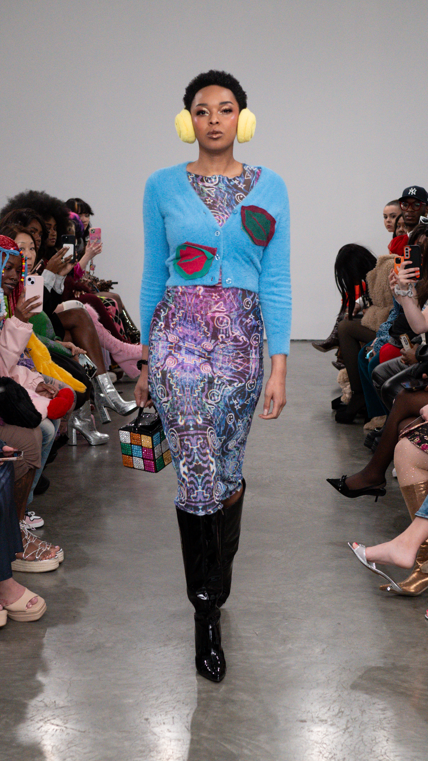 GIRL LOVE REVOLUTION FUZZY CARDIGAN —NYFW