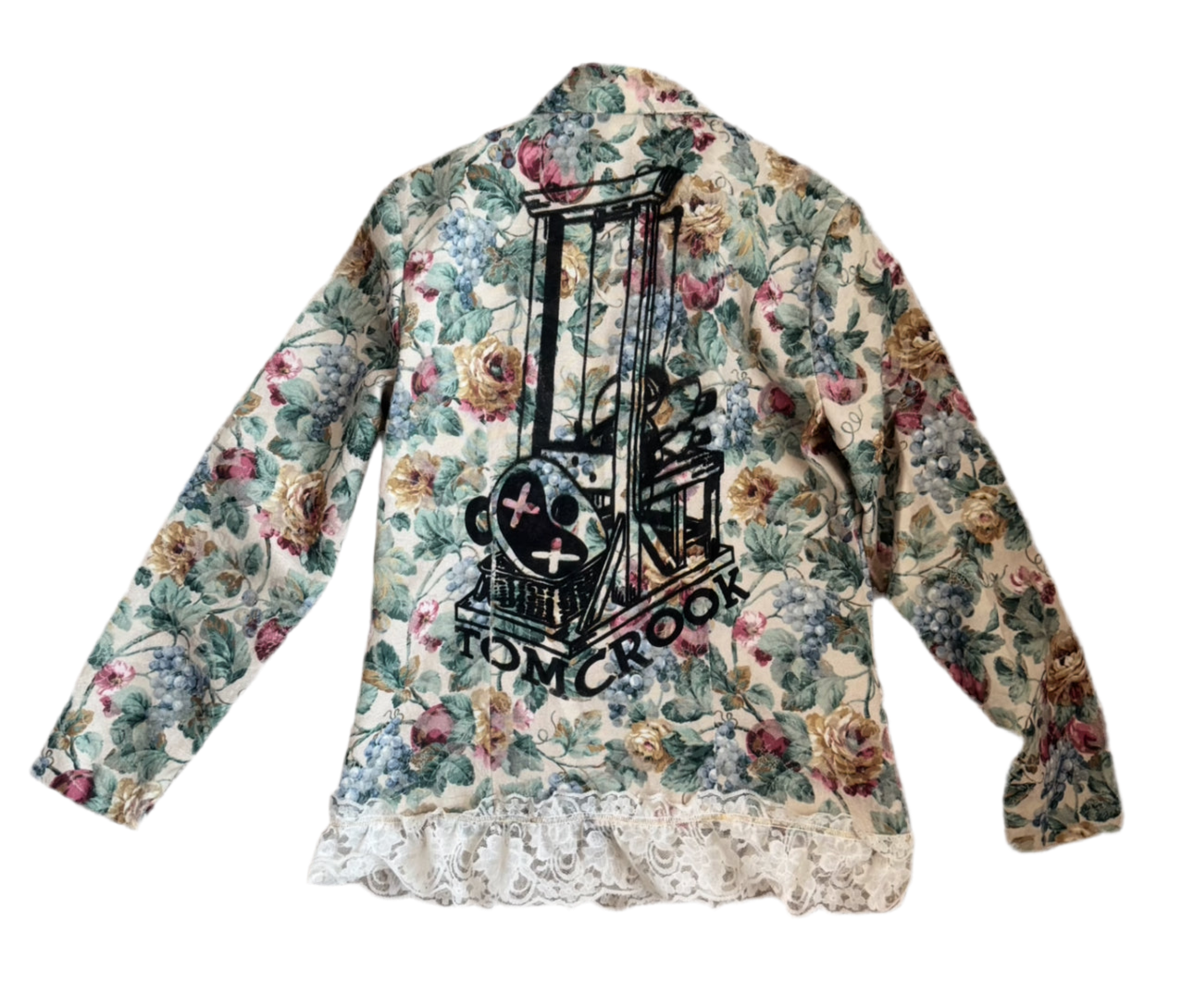 TOM CROOK FLORAL LACE ZIP UP JACKET —NYFW