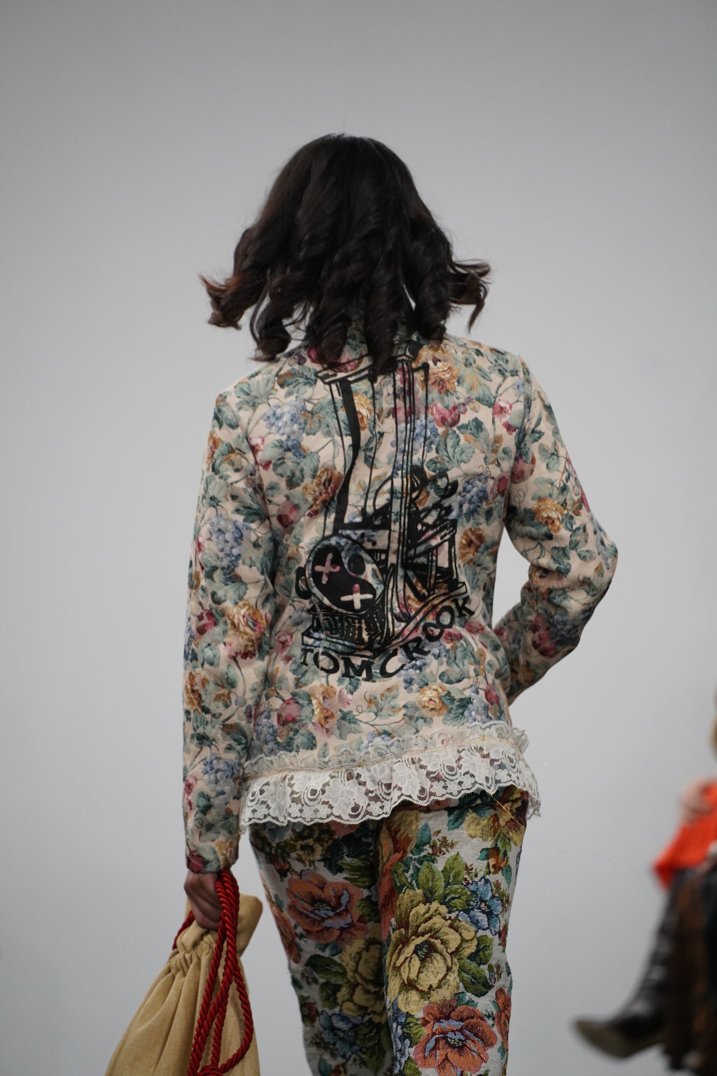 TOM CROOK FLORAL LACE ZIP UP JACKET —NYFW