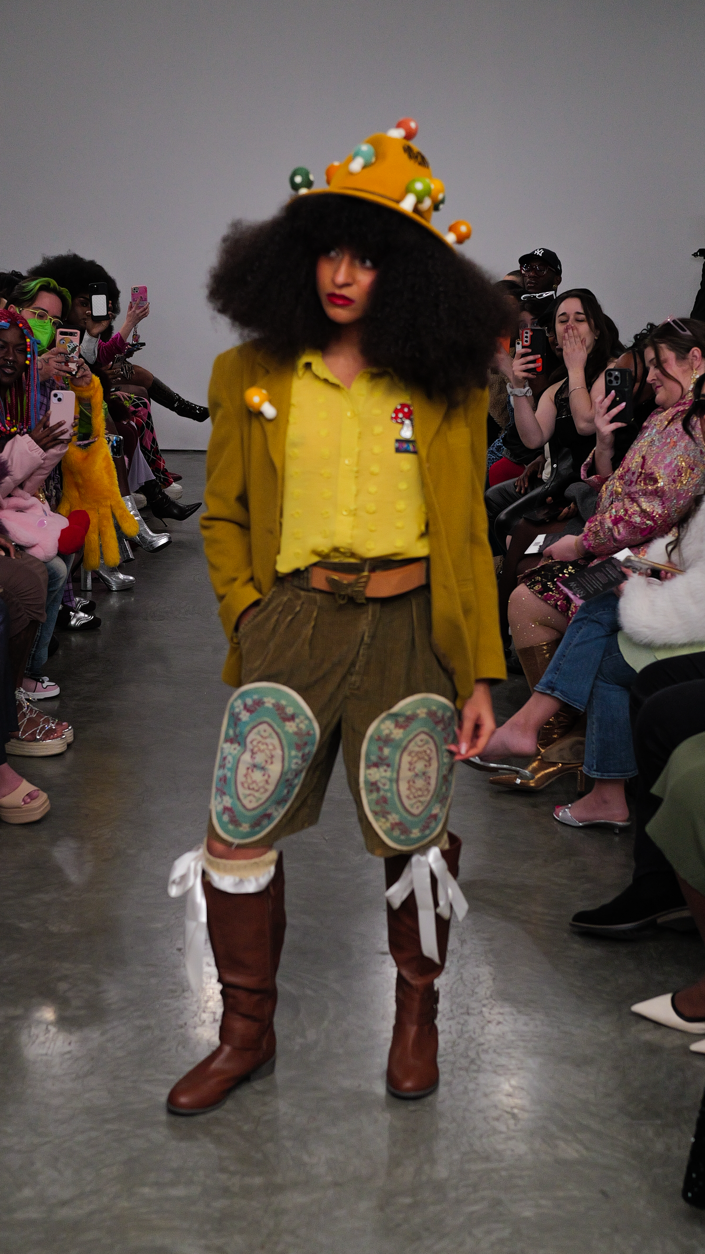 OUJI LIGHT ACADEMIA CORDOROY SHORTS—NYFW