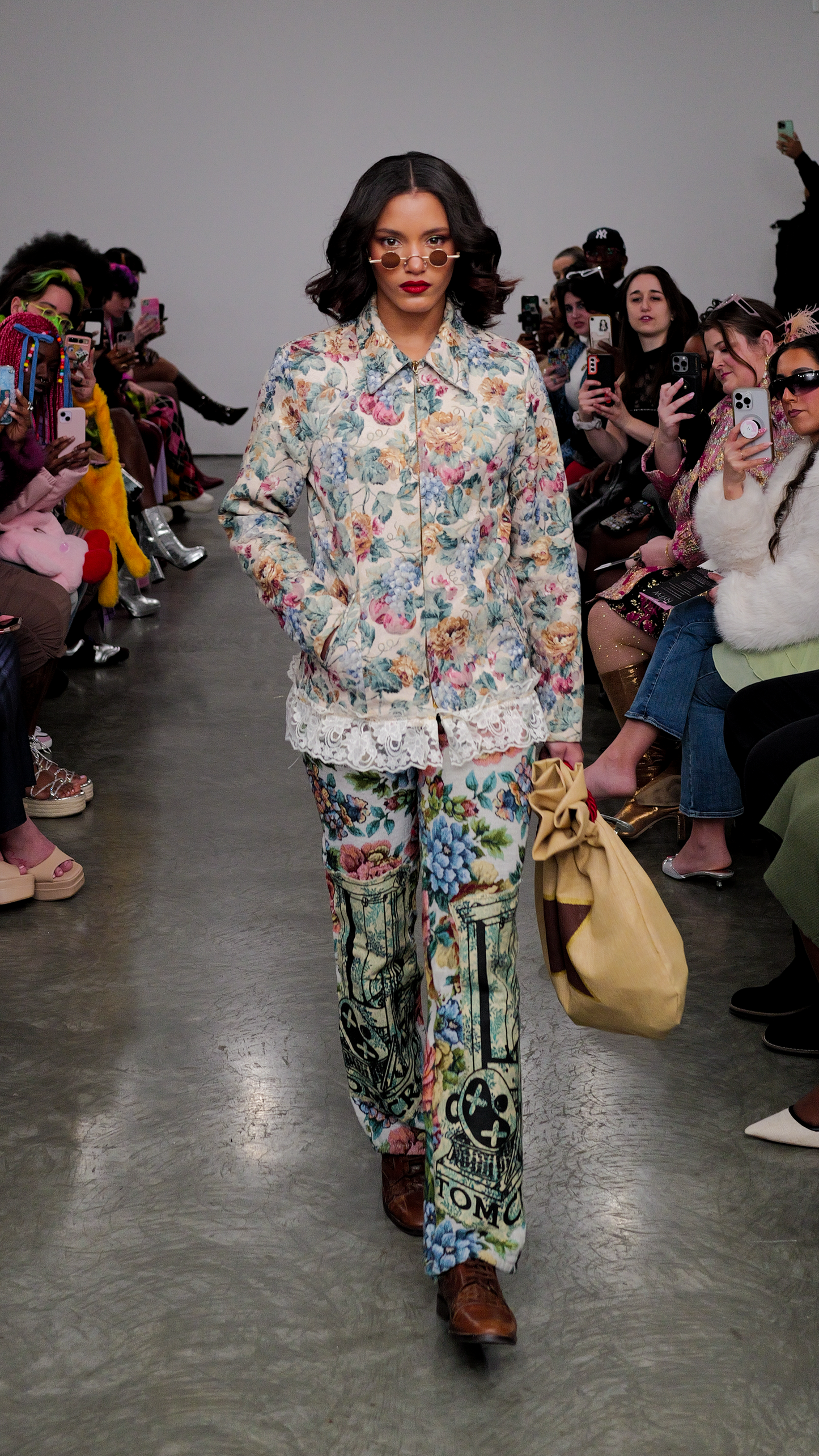 TOM CROOK FLORAL LACE ZIP UP JACKET —NYFW
