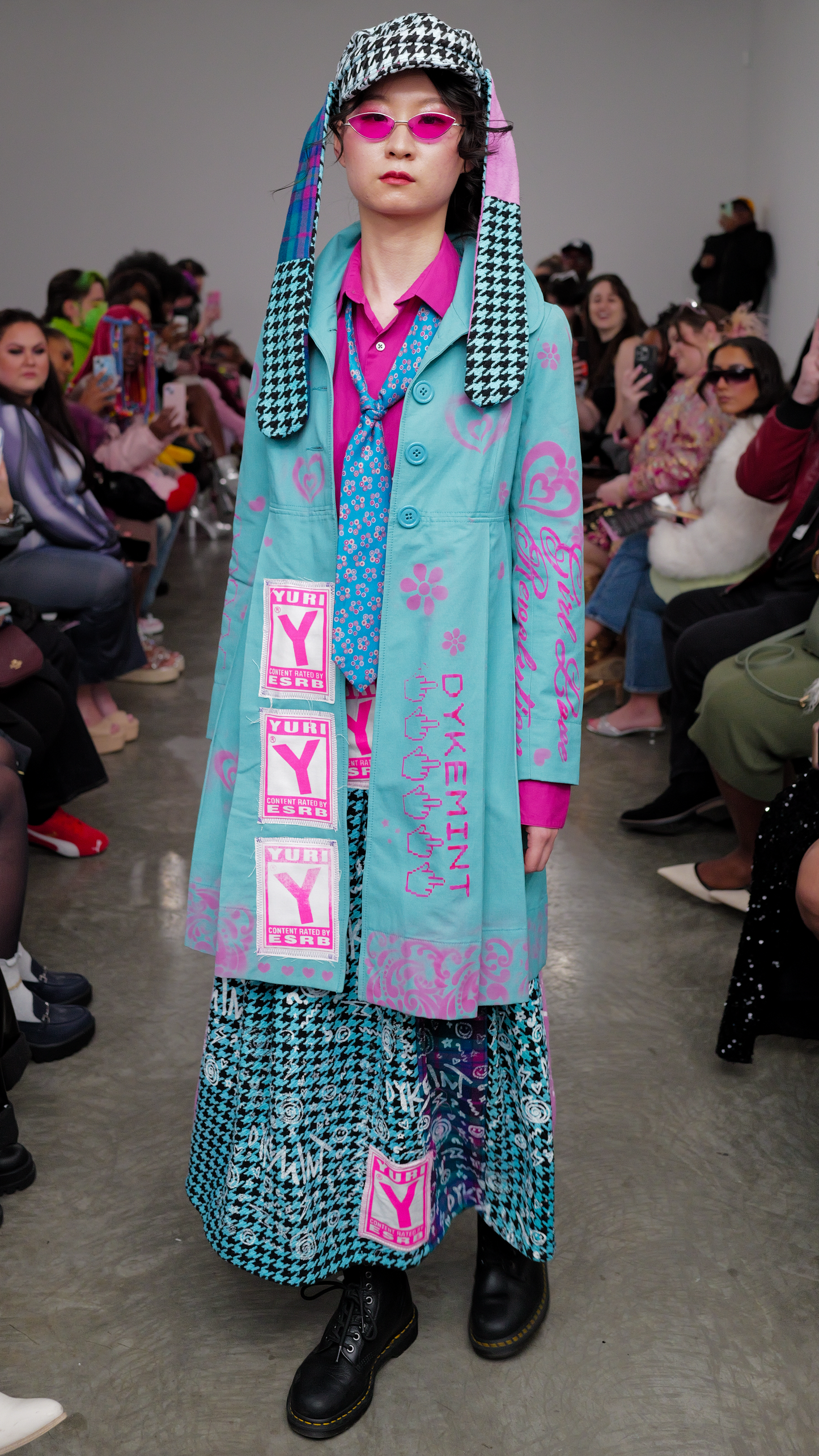 CRYBABY Y2K CERULEAN PEACOAT —NYFW