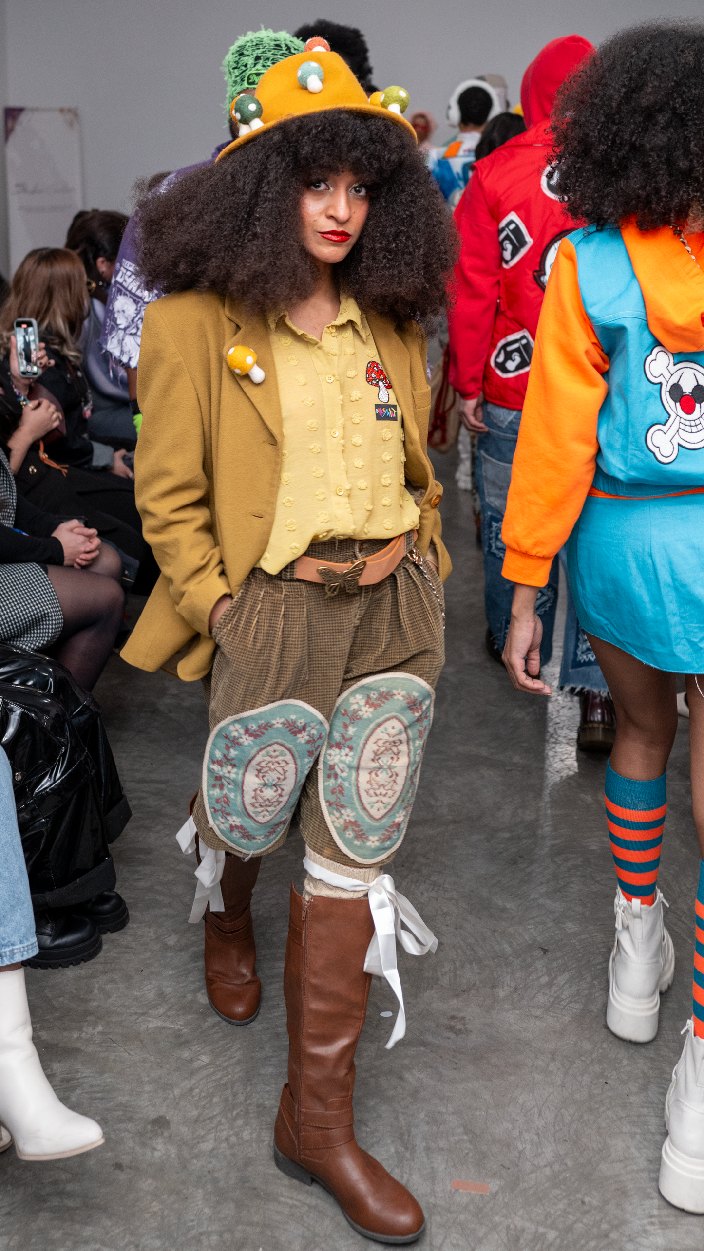 OUJI LIGHT ACADEMIA CORDOROY SHORTS—NYFW