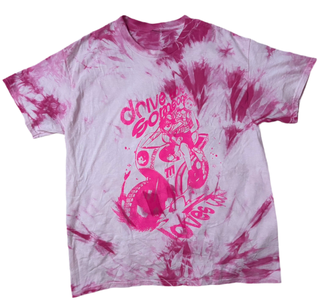 DRIVE SAFE SOMEONE LOVES YOU PINK TIEDYE