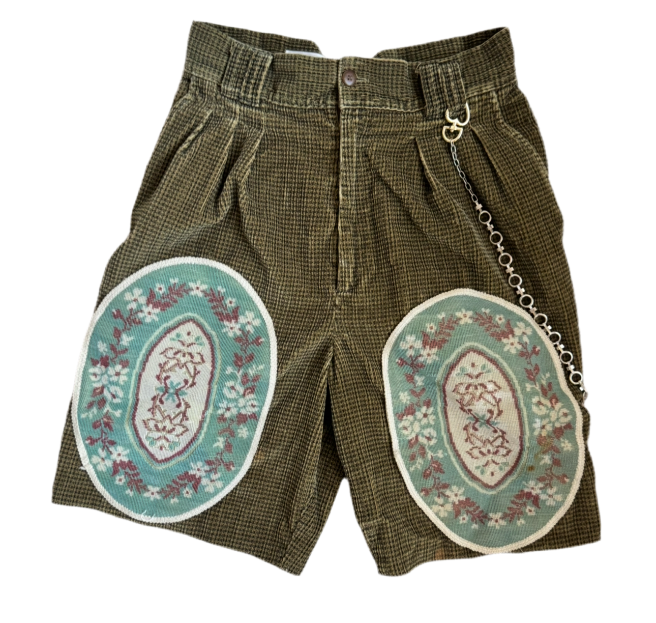 OUJI LIGHT ACADEMIA CORDOROY SHORTS—NYFW