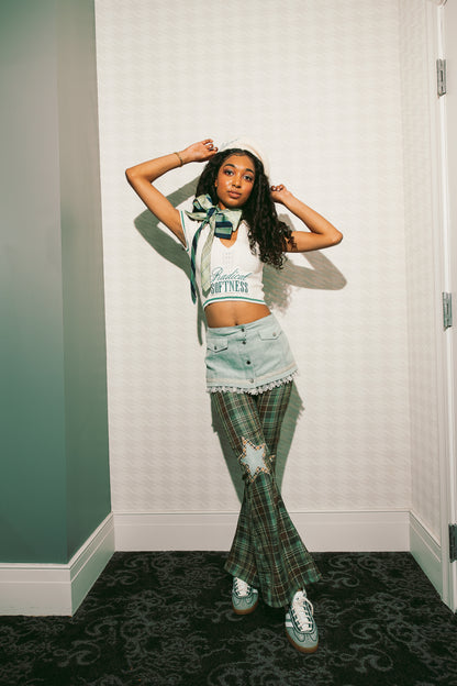 PLAID STAR PANTS