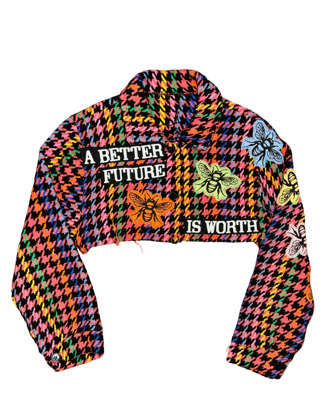 RAINBOW HOUNDSTOOTH TOP