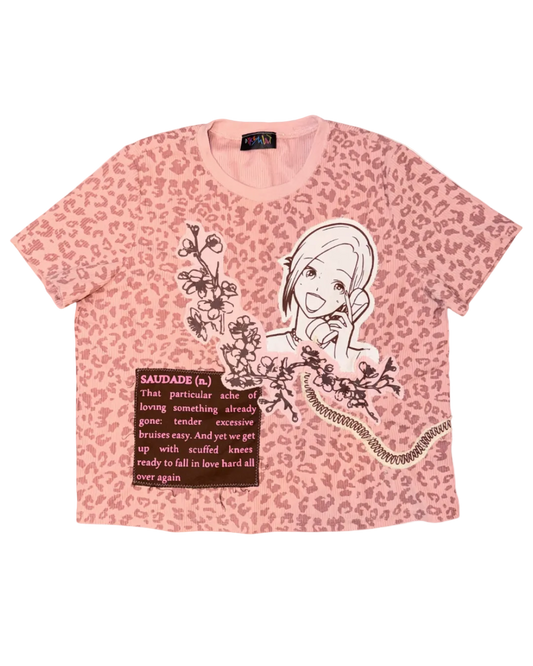 CORDUROY LEOPARD PINK TEE