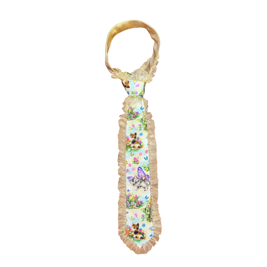 WHIMSY KITTY RUFFLE TIE