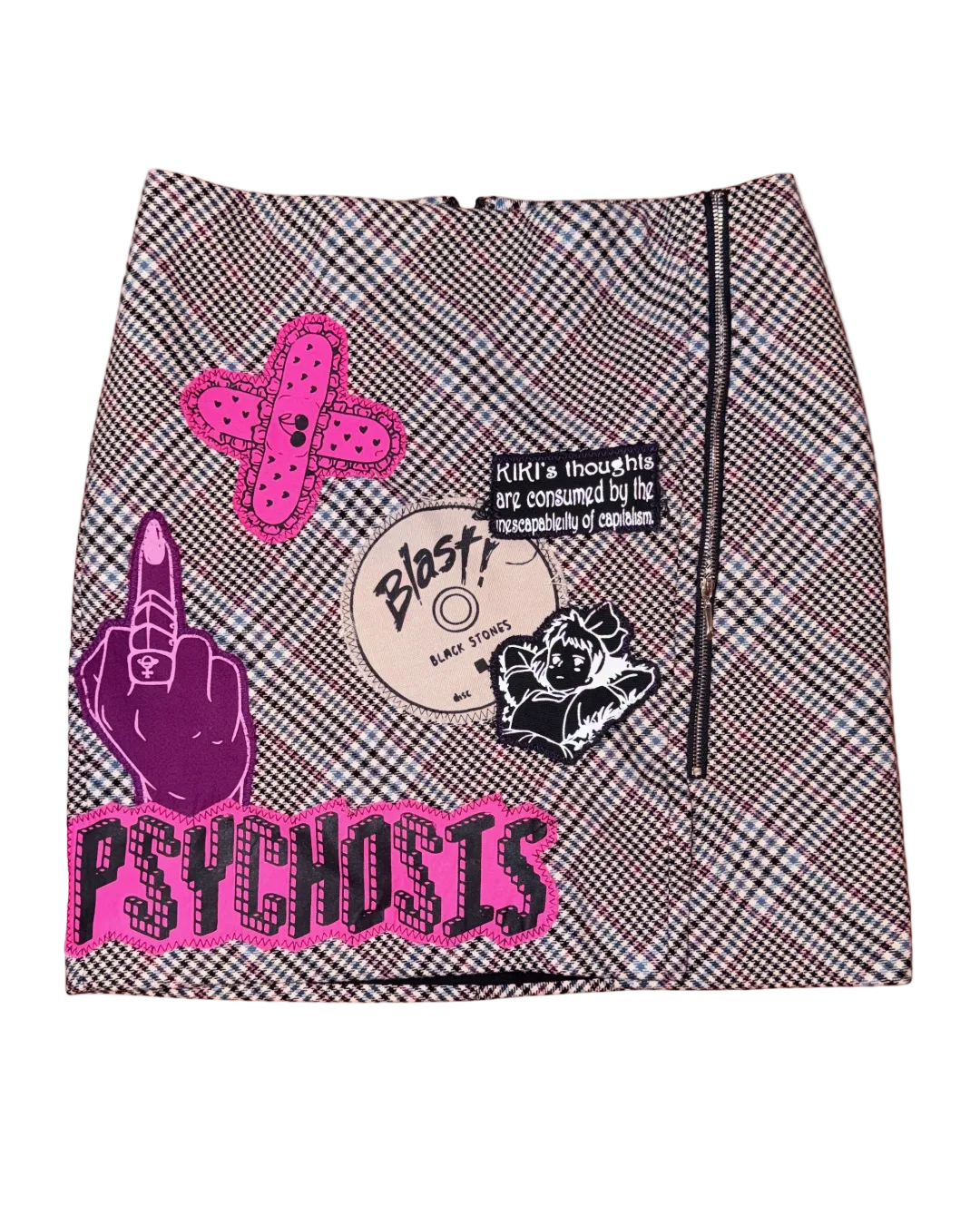 PRETTY PLAID PSYCHOSIS SKIRT