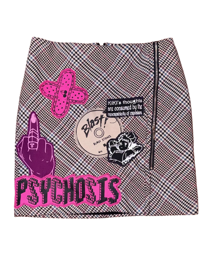 PRETTY PLAID PSYCHOSIS SKIRT