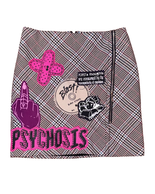 PRETTY PLAID PSYCHOSIS SKIRT