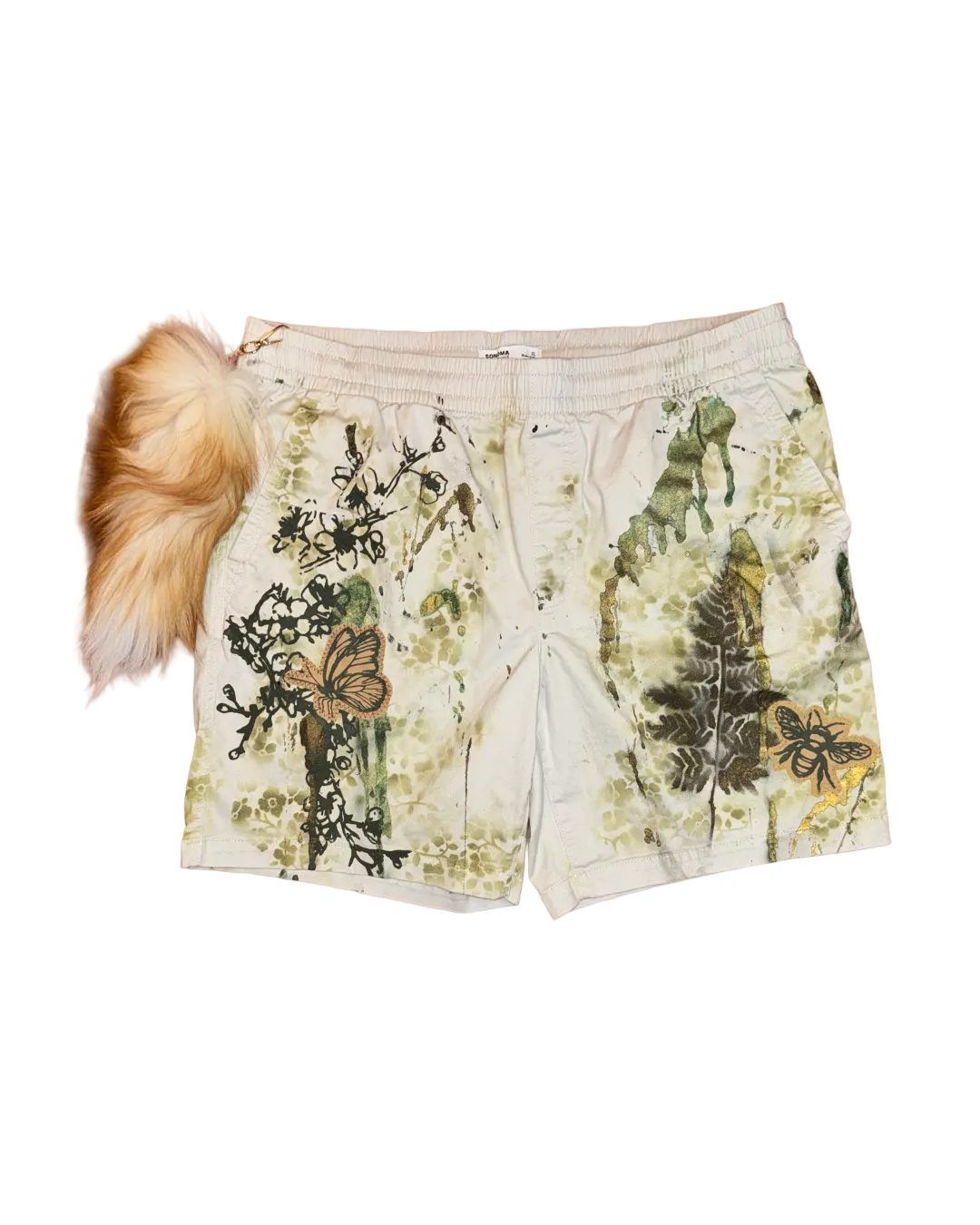 SPLATTERED GOLD FOREST SHORTS