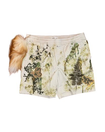 SPLATTERED GOLD FOREST SHORTS