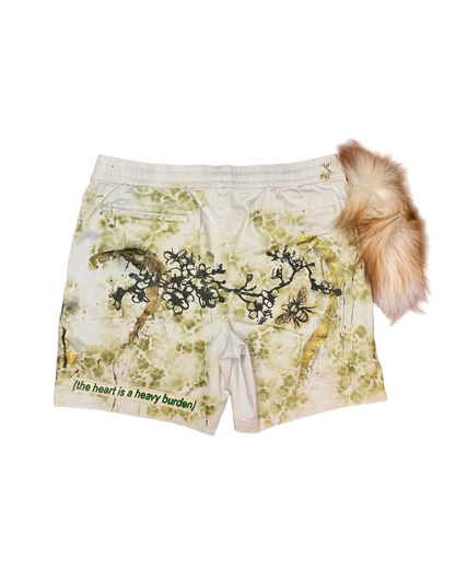 SPLATTERED GOLD FOREST SHORTS