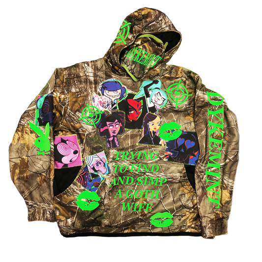 SIMP 4 GOTHS CAMO BONE COLLECTOR HOODIE