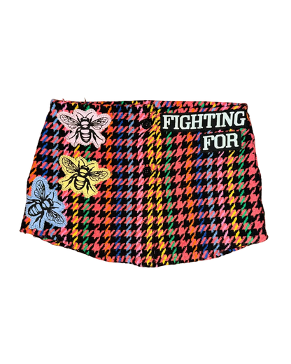 RAINBOW HOUNDSTOOTH SKIRT