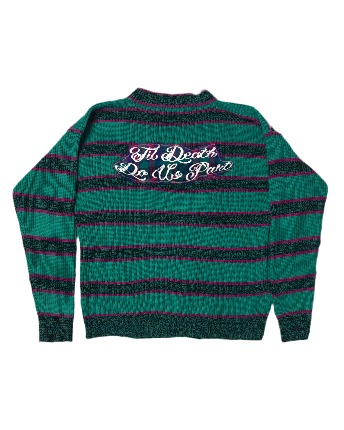 COFFIN CUTIES NANA — TEAL & FUSCHIA KISSY SWEATER