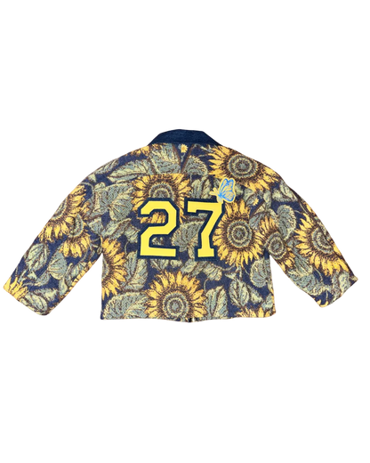 SUNFLOWER TAPESTRY VARSITY JACKET