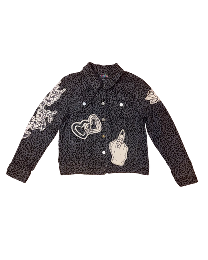 GOTH GIRL LEOPARD PRINT JACKET