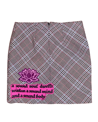 PRETTY PLAID PSYCHOSIS SKIRT