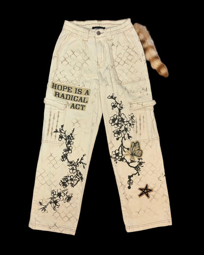 FLORAL FENCE CARGO PANTS