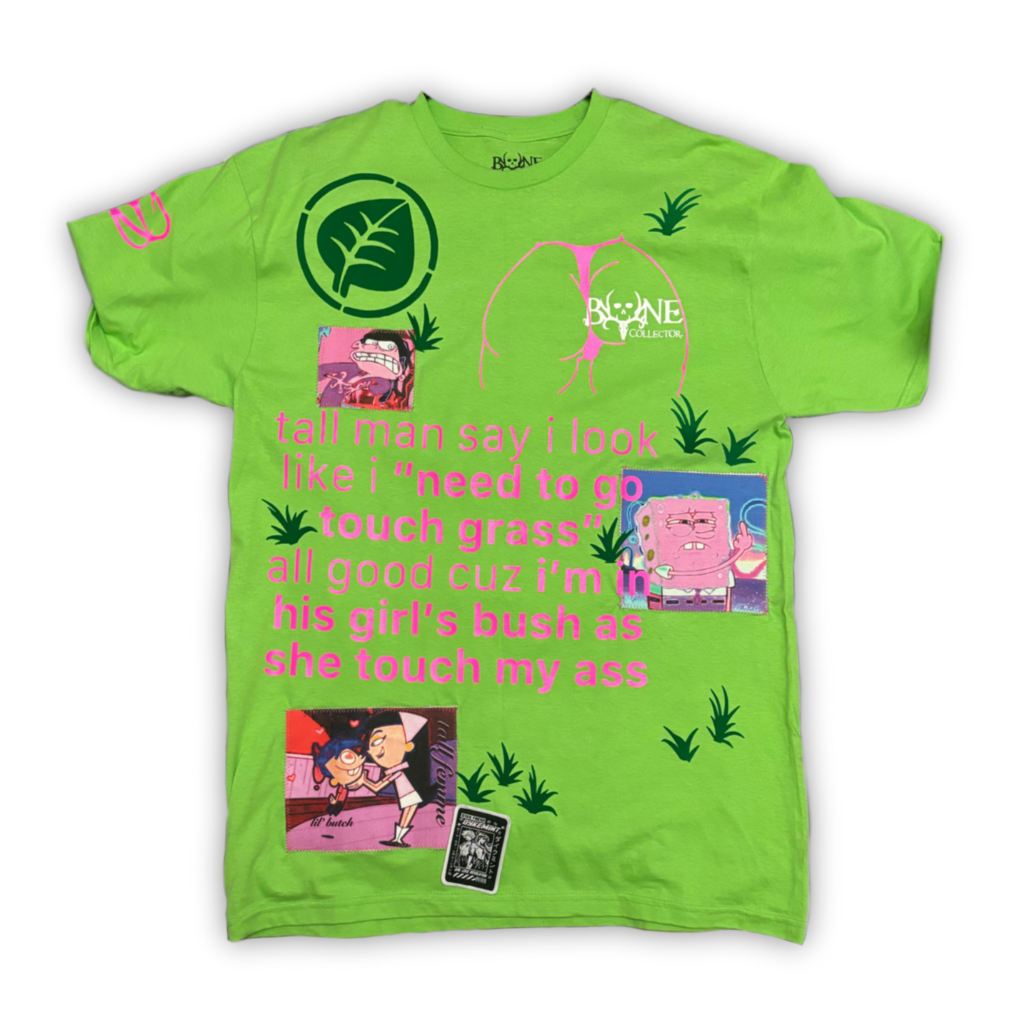 TOUCH GRASS/ASS NEON TEE