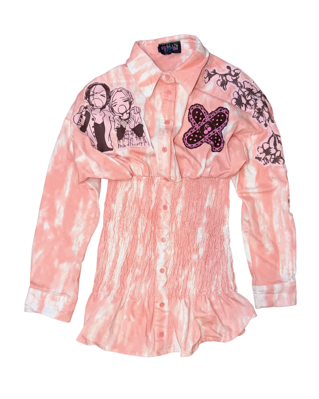 STRAWBERRY TIE DYE SCRUNCHY SHIRT?? DRESS?