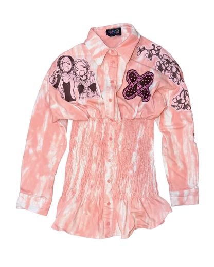 STRAWBERRY TIE DYE SCRUNCHY SHIRT?? DRESS?
