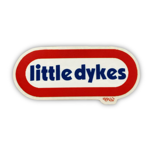 LITTLE DYKES LOGO PARODY STICKER