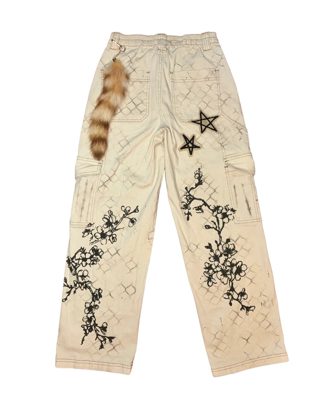 FLORAL FENCE CARGO PANTS