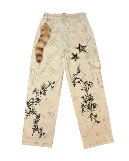 FLORAL FENCE CARGO PANTS