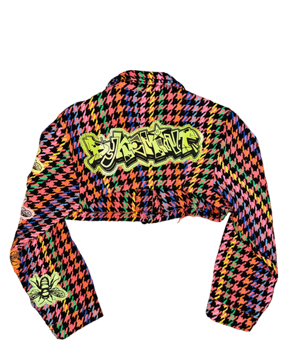 RAINBOW HOUNDSTOOTH TOP